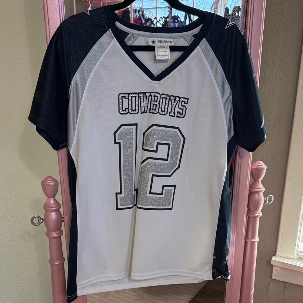 NFL Cowboys Women's Jersey - Black and White